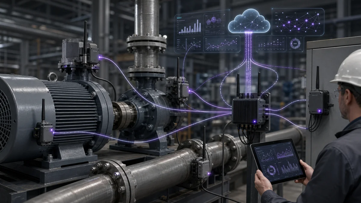 Conceptual image of the Industrial Internet of Things (IIoT)